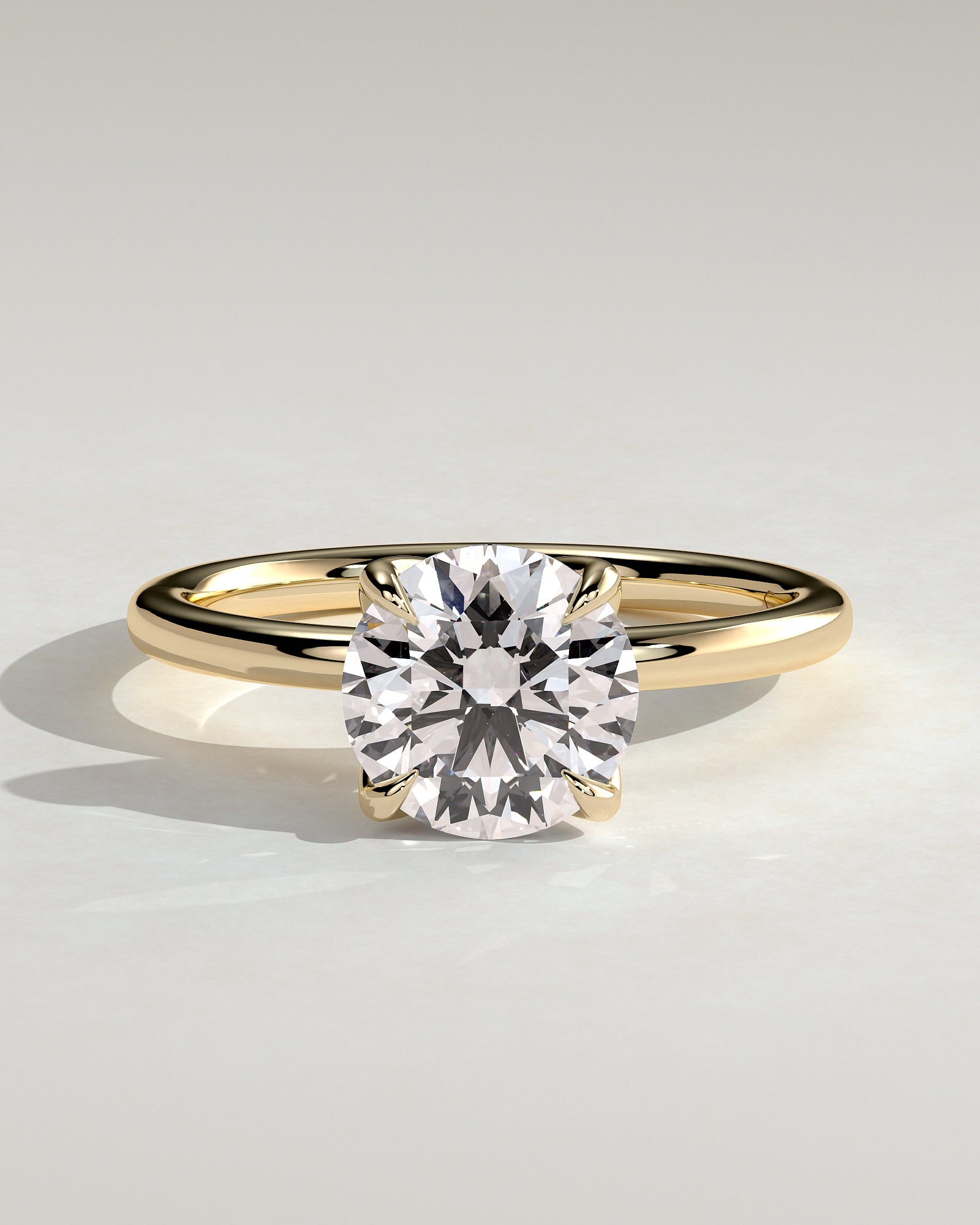 Round Halo, Pave & Split Shank Engagement Ring – 1.93 CT Lab Grown Diamond