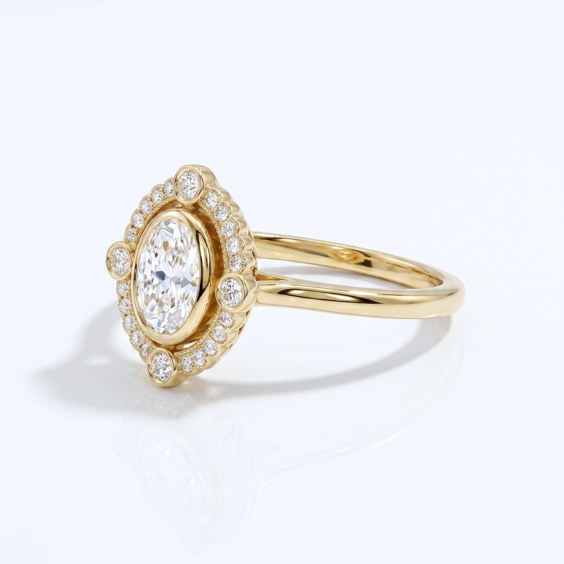 Marquise Swirl Solitaire Engagement Ring – 1 CT Lab Grown Diamond