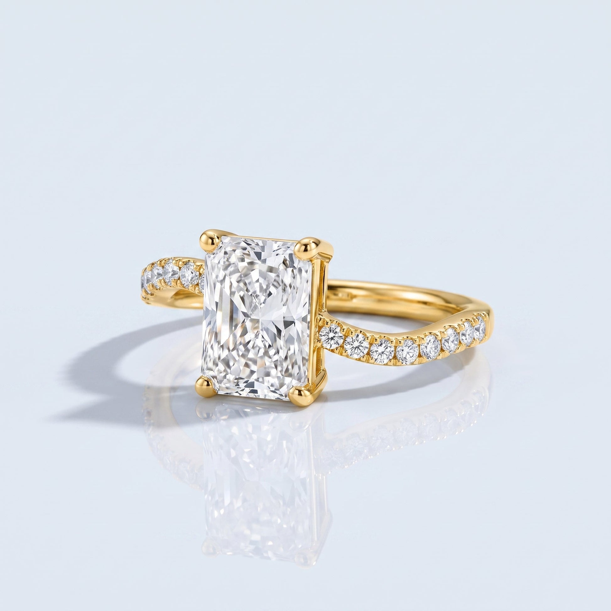 Marquise Swirl Solitaire Engagement Ring – 1 CT Lab Grown Diamond