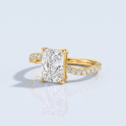 Marquise Swirl Solitaire Engagement Ring – 1 CT Lab Grown Diamond