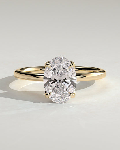 Round Halo, Pave & Split Shank Engagement Ring – 1.93 CT Lab Grown Diamond