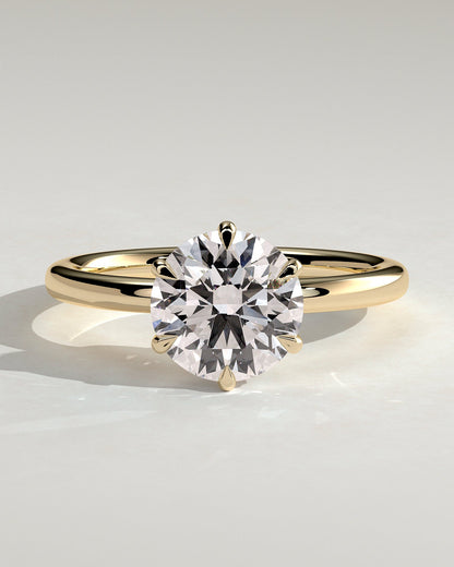 Round Halo, Pave & Split Shank Engagement Ring – 1.93 CT Lab Grown Diamond