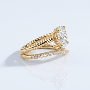 Marquise Swirl Solitaire Engagement Ring – 1 CT Lab Grown Diamond