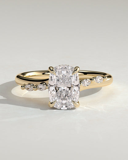 Round Halo, Pave & Split Shank Engagement Ring – 1.93 CT Lab Grown Diamond