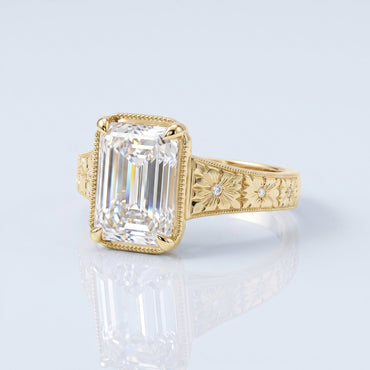 Marquise Swirl Solitaire Engagement Ring – 1 CT Lab Grown Diamond