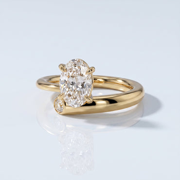 Marquise Swirl Solitaire Engagement Ring – 1 CT Lab Grown Diamond