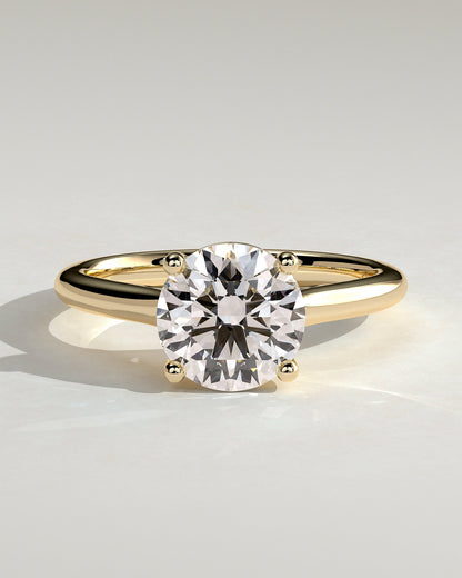 Round Halo, Pave & Split Shank Engagement Ring – 1.93 CT Lab Grown Diamond