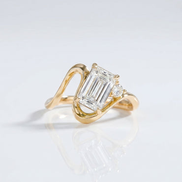 Marquise Swirl Solitaire Engagement Ring – 1 CT Lab Grown Diamond