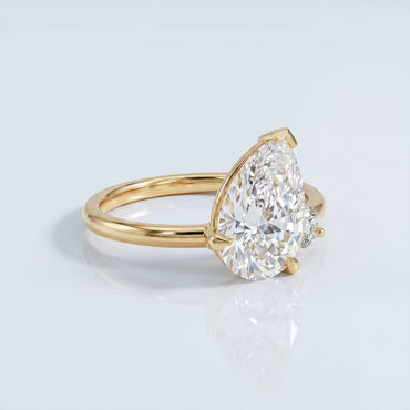 Marquise Swirl Solitaire Engagement Ring – 1 CT Lab Grown Diamond