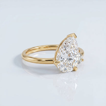 Marquise Swirl Solitaire Engagement Ring – 1 CT Lab Grown Diamond