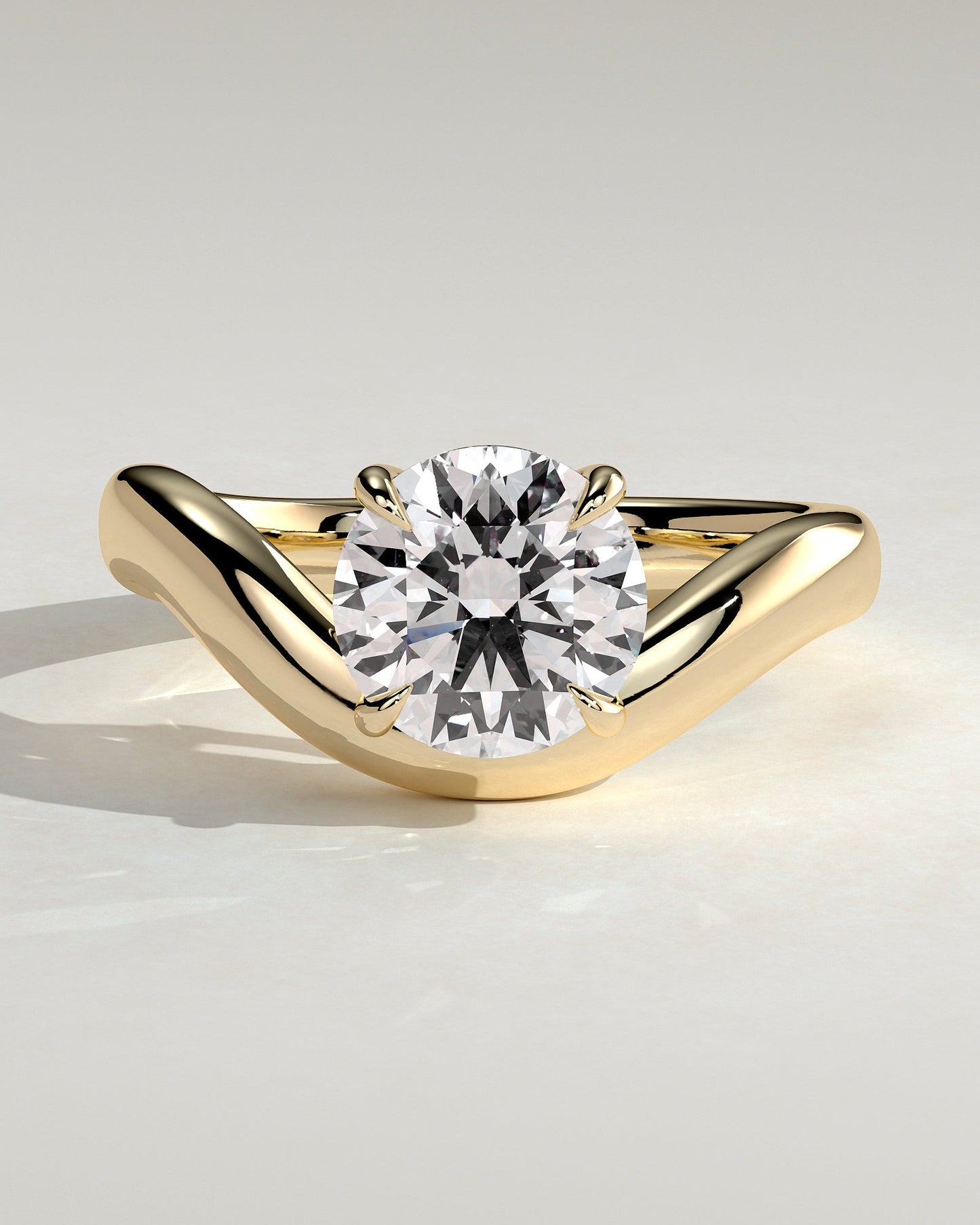 Round Halo, Pave & Split Shank Engagement Ring – 1.93 CT Lab Grown Diamond