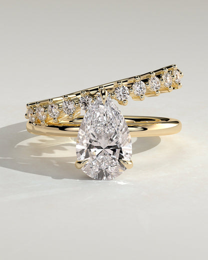 Round Halo, Pave & Split Shank Engagement Ring – 1.93 CT Lab Grown Diamond