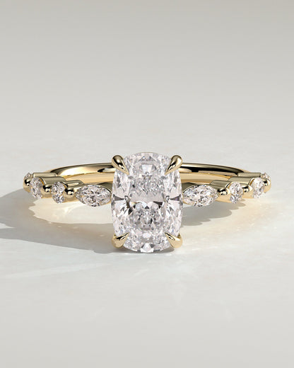 Round Halo, Pave & Split Shank Engagement Ring – 1.93 CT Lab Grown Diamond