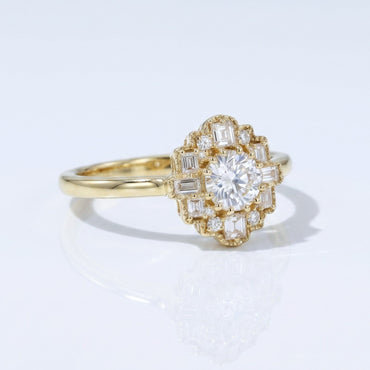 Marquise Swirl Solitaire Engagement Ring – 1 CT Lab Grown Diamond