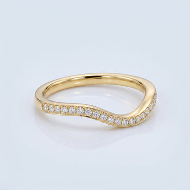 0.2 TCW Round Diamond Half Eternity DEF/VVS Lab Grown Wedding Band