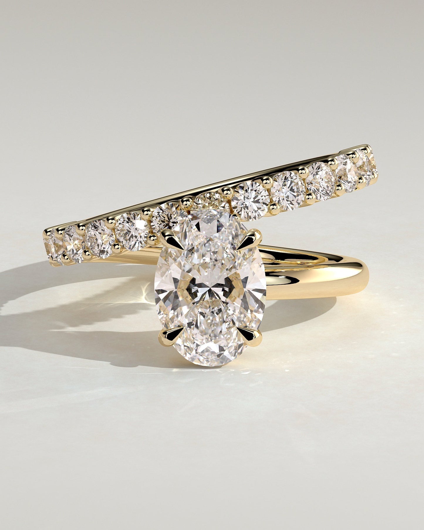 Round Halo, Pave & Split Shank Engagement Ring – 1.93 CT Lab Grown Diamond