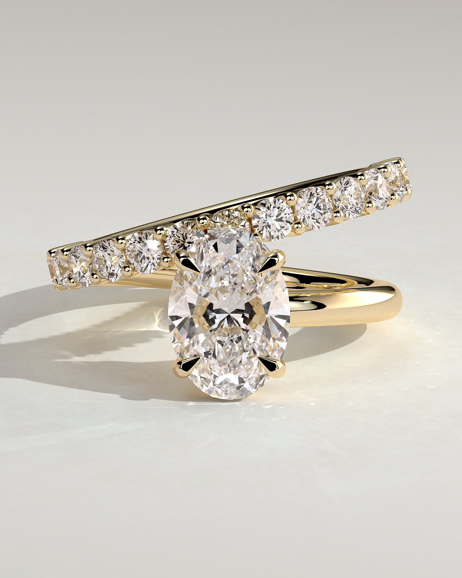 Round Halo, Pave & Split Shank Engagement Ring – 1.93 CT Lab Grown Diamond