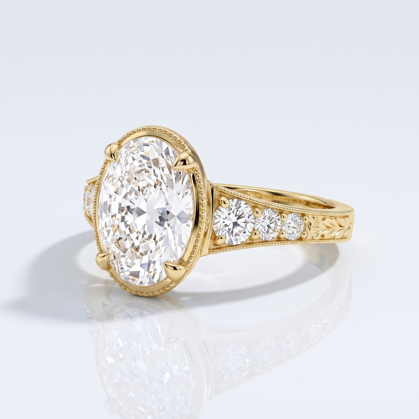 Marquise Swirl Solitaire Engagement Ring – 1 CT Lab Grown Diamond