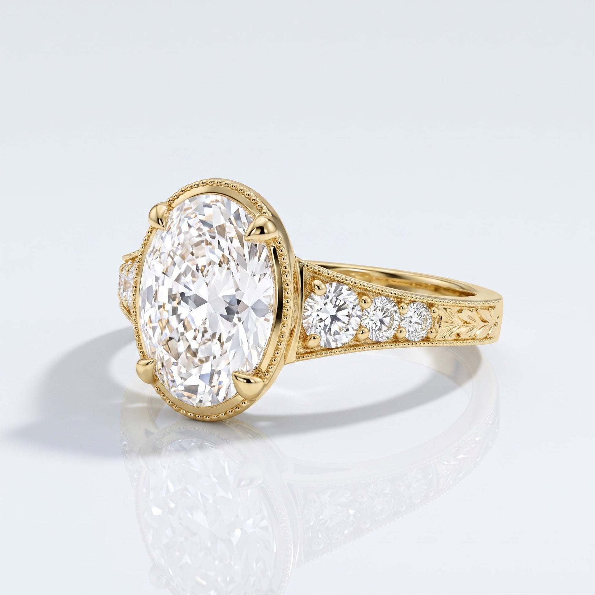 Marquise Swirl Solitaire Engagement Ring – 1 CT Lab Grown Diamond