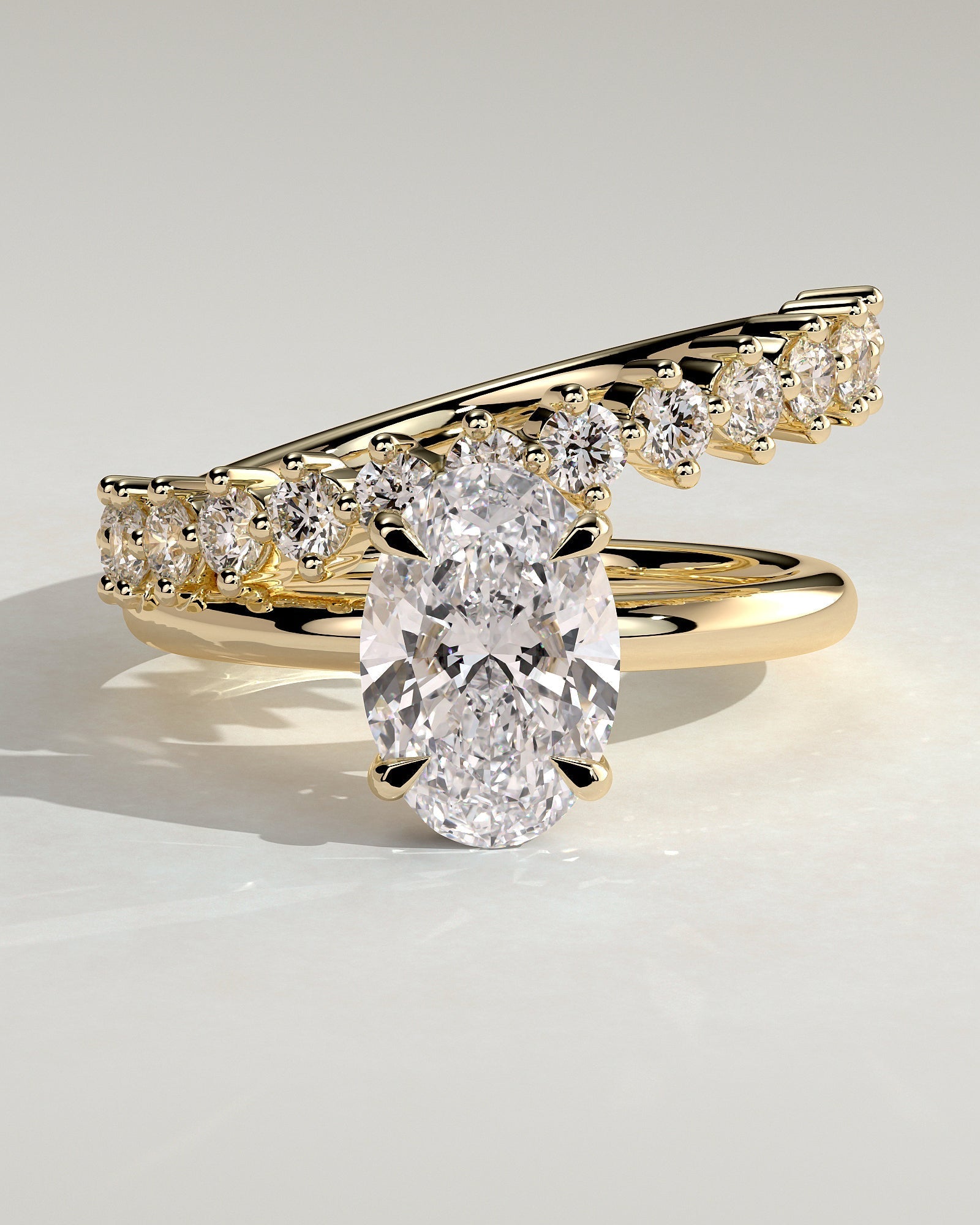 Round Halo, Pave & Split Shank Engagement Ring – 1.93 CT Lab Grown Diamond