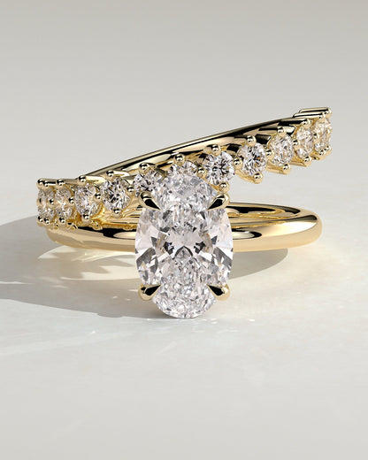 Round Halo, Pave & Split Shank Engagement Ring – 1.93 CT Lab Grown Diamond