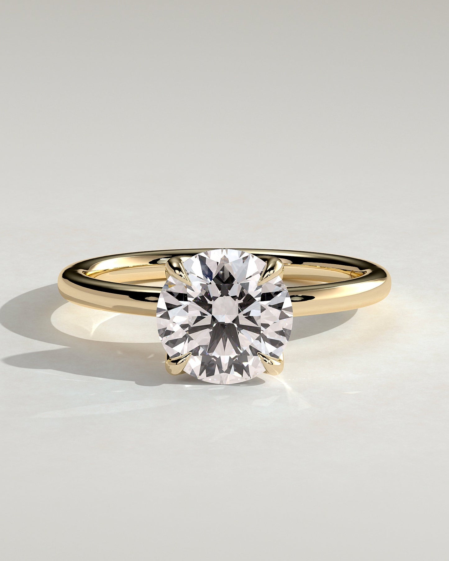 Round Halo, Pave & Split Shank Engagement Ring – 1.93 CT Lab Grown Diamond