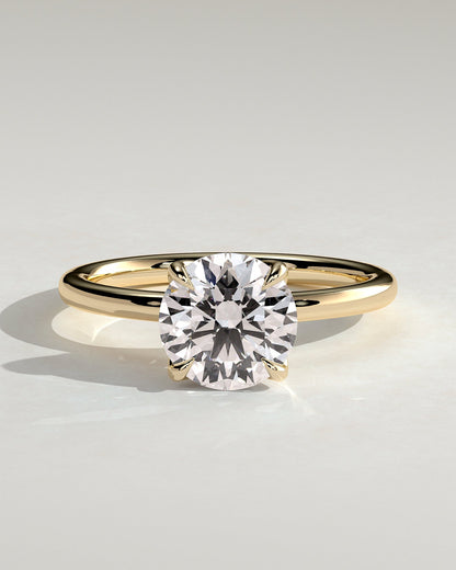 Round Halo, Pave & Split Shank Engagement Ring – 1.93 CT Lab Grown Diamond