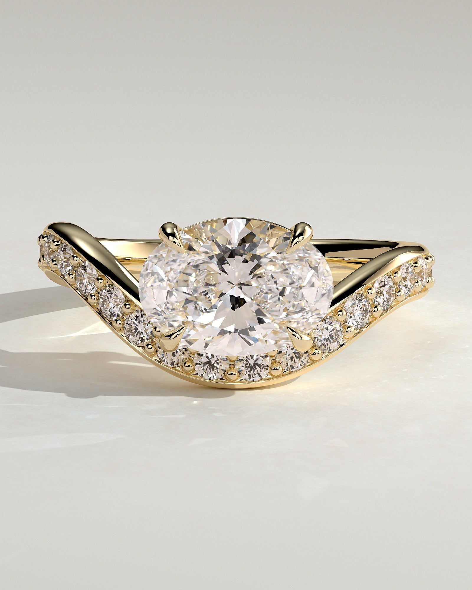 Round Halo, Pave & Split Shank Engagement Ring – 1.93 CT Lab Grown Diamond