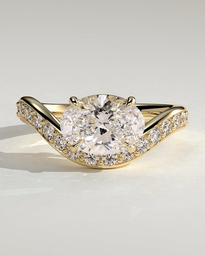 Round Halo, Pave & Split Shank Engagement Ring – 1.93 CT Lab Grown Diamond