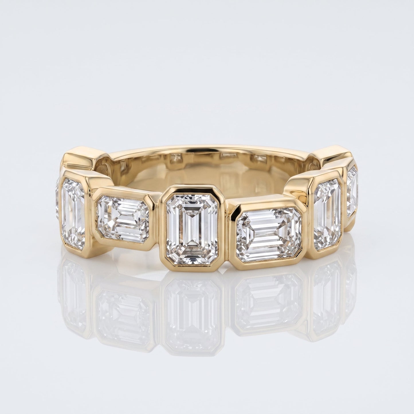 0.2 TCW Round Diamond Half Eternity DEF/VVS Lab Grown Wedding Band