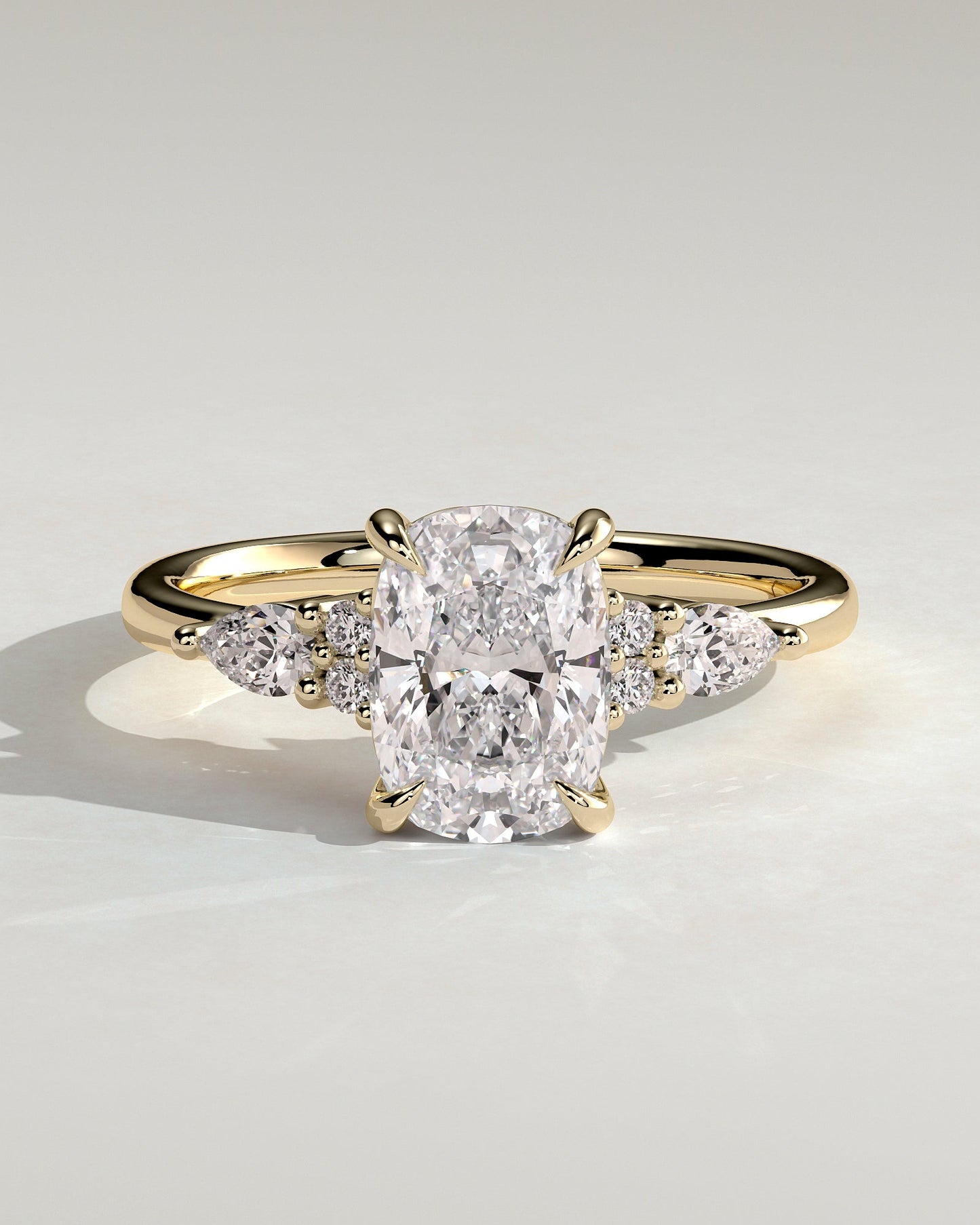Round Halo, Pave & Split Shank Engagement Ring – 1.93 CT Lab Grown Diamond