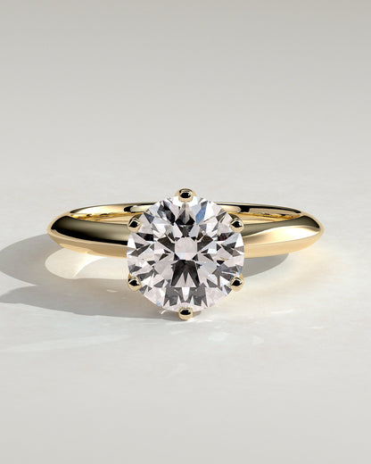 Round Halo, Pave & Split Shank Engagement Ring – 1.93 CT Lab Grown Diamond