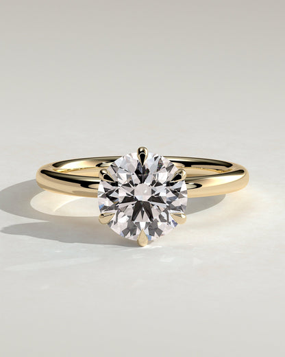 Round Halo, Pave & Split Shank Engagement Ring – 1.93 CT Lab Grown Diamond