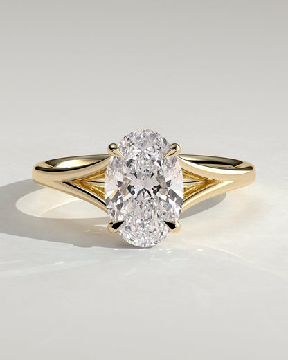 Round Halo, Pave & Split Shank Engagement Ring – 1.93 CT Lab Grown Diamond