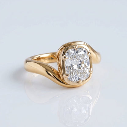 Marquise Swirl Solitaire Engagement Ring – 1 CT Lab Grown Diamond