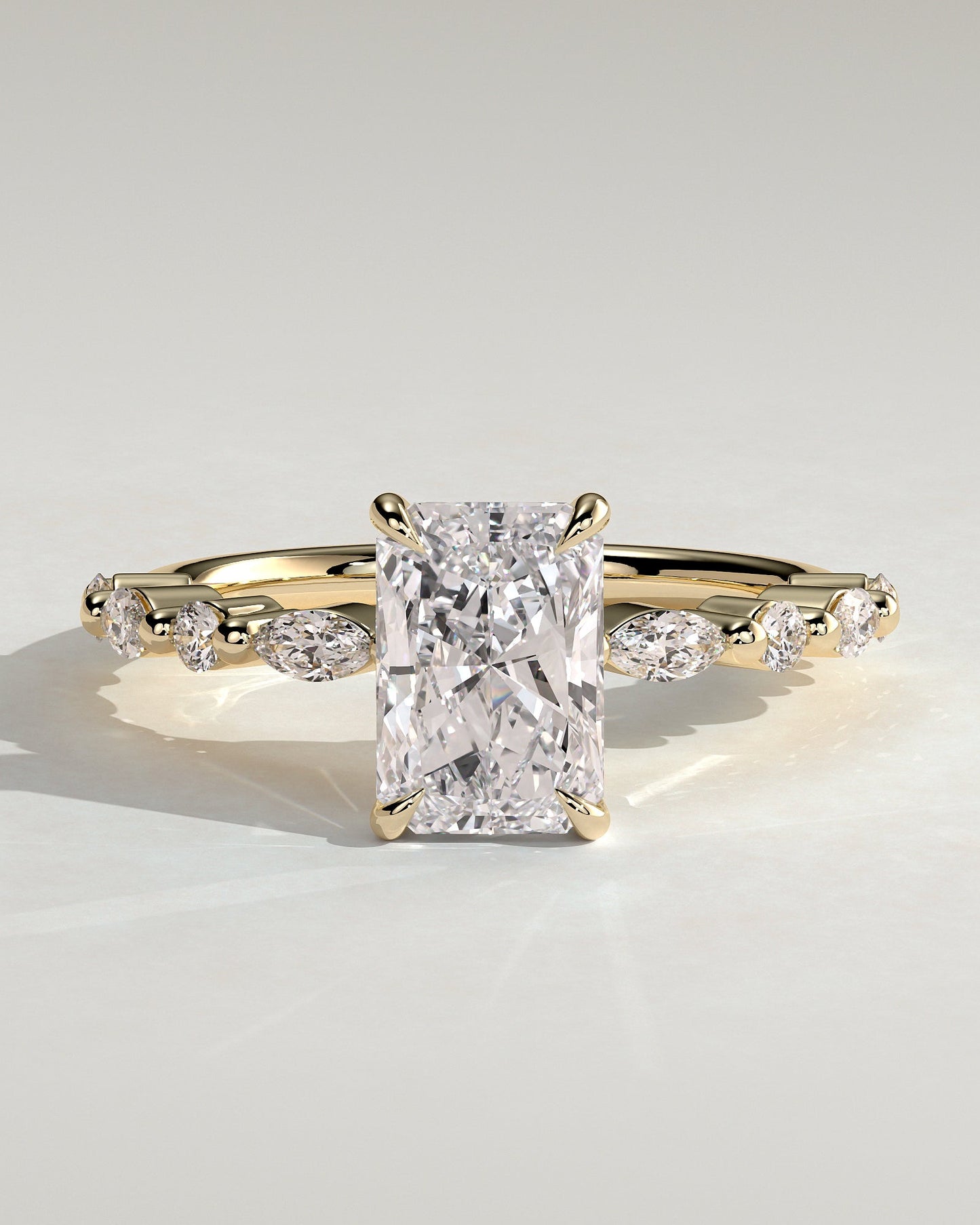 Round Halo, Pave & Split Shank Engagement Ring – 1.93 CT Lab Grown Diamond