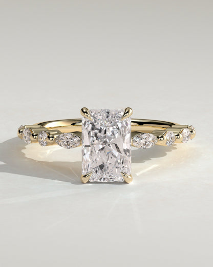 Round Halo, Pave & Split Shank Engagement Ring – 1.93 CT Lab Grown Diamond