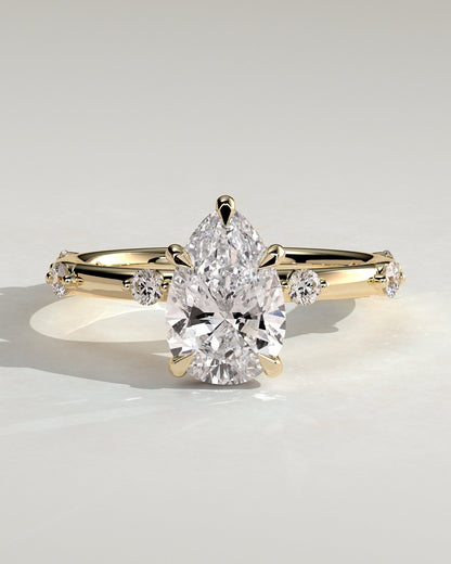 Round Halo, Pave & Split Shank Engagement Ring – 1.93 CT Lab Grown Diamond
