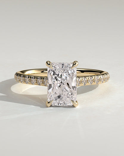 Round Halo, Pave & Split Shank Engagement Ring – 1.93 CT Lab Grown Diamond