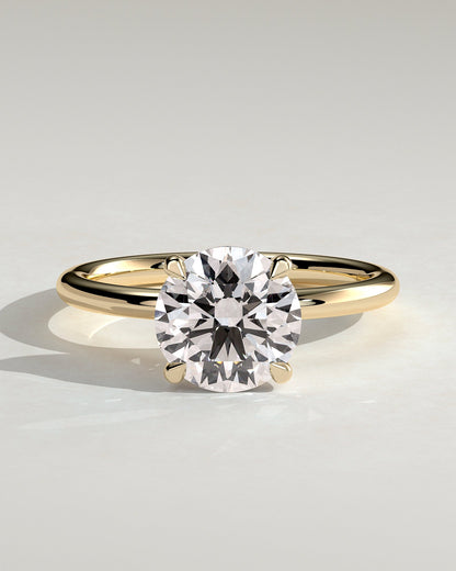 Round Halo, Pave & Split Shank Engagement Ring – 1.93 CT Lab Grown Diamond