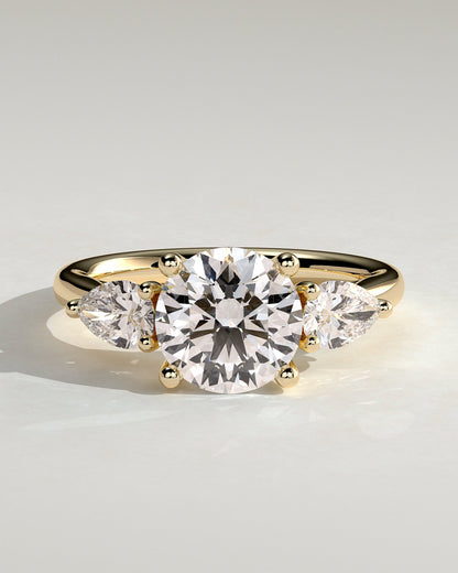 Round Halo, Pave & Split Shank Engagement Ring – 1.93 CT Lab Grown Diamond