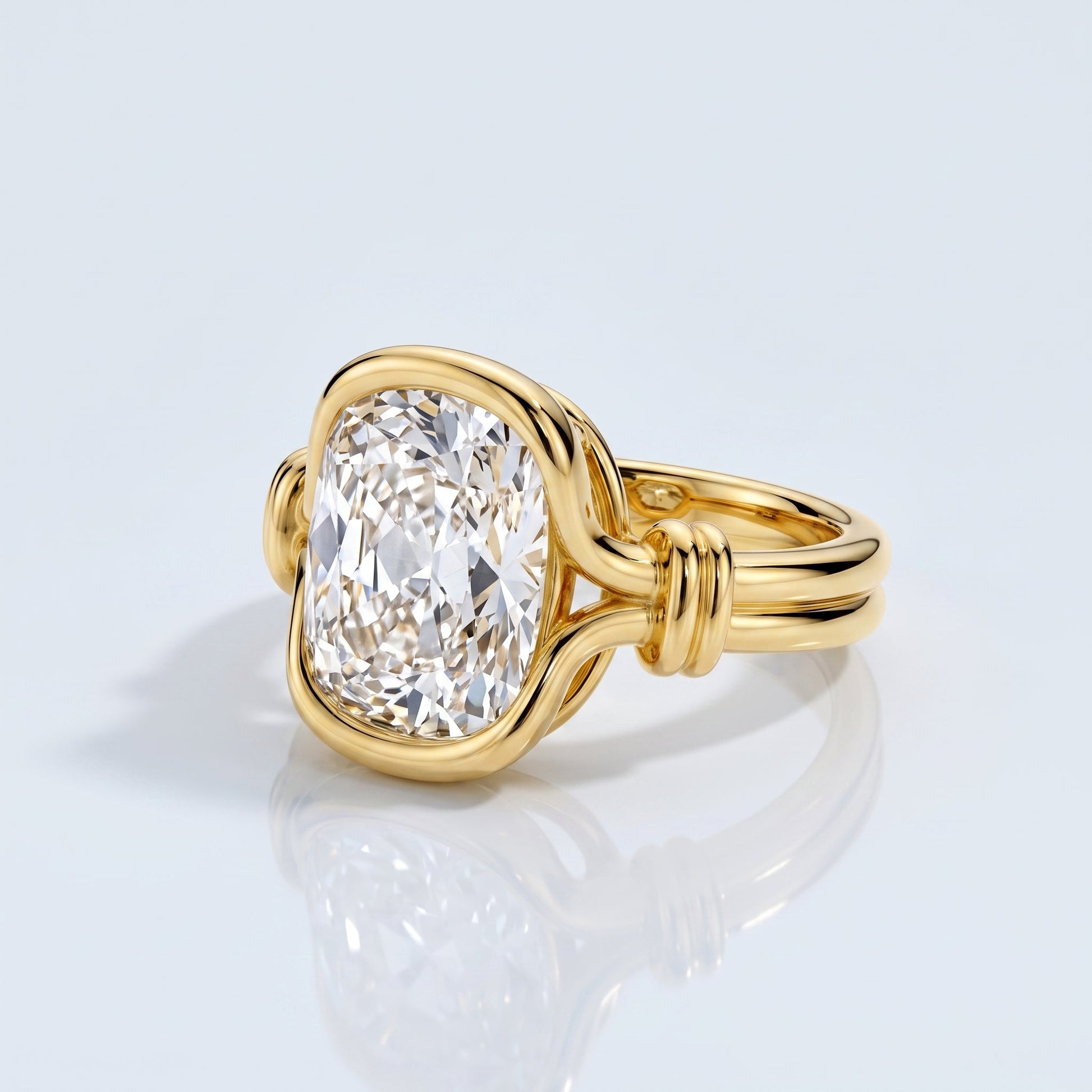 Marquise Swirl Solitaire Engagement Ring – 1 CT Lab Grown Diamond