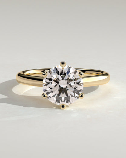 Round Halo, Pave & Split Shank Engagement Ring – 1.93 CT Lab Grown Diamond