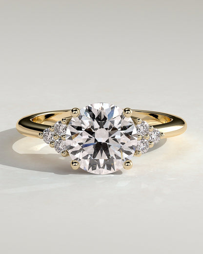 Round Halo, Pave & Split Shank Engagement Ring – 1.93 CT Lab Grown Diamond