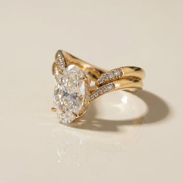 1.0 CT Round Solitaire Moissanite Diamond Bridal Ring Set