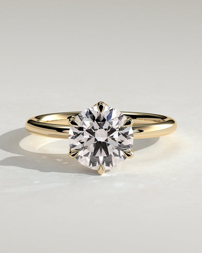 Round Halo, Pave & Split Shank Engagement Ring – 1.93 CT Lab Grown Diamond