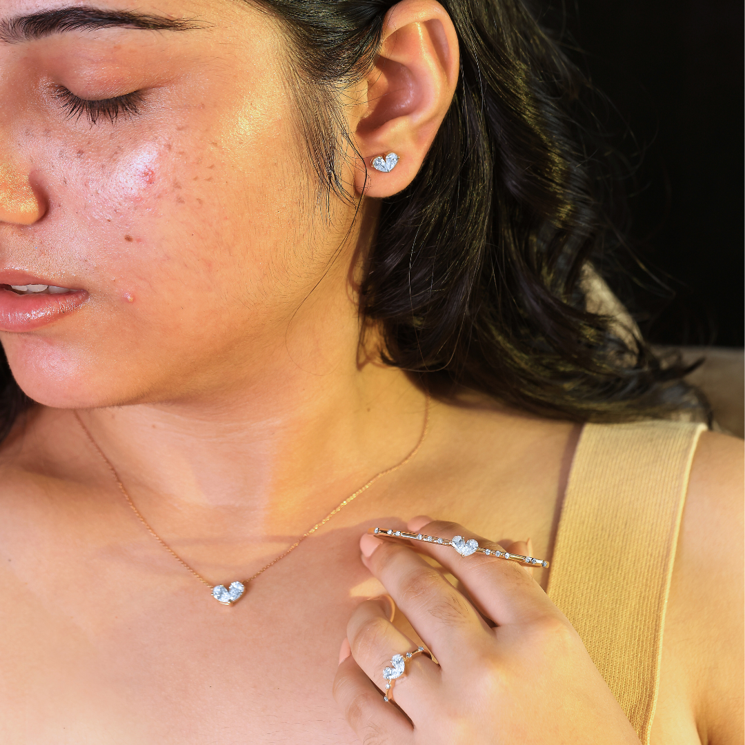 1.50 TCW Pear Cut Moissanite Two Stone Earrings in Gold 6