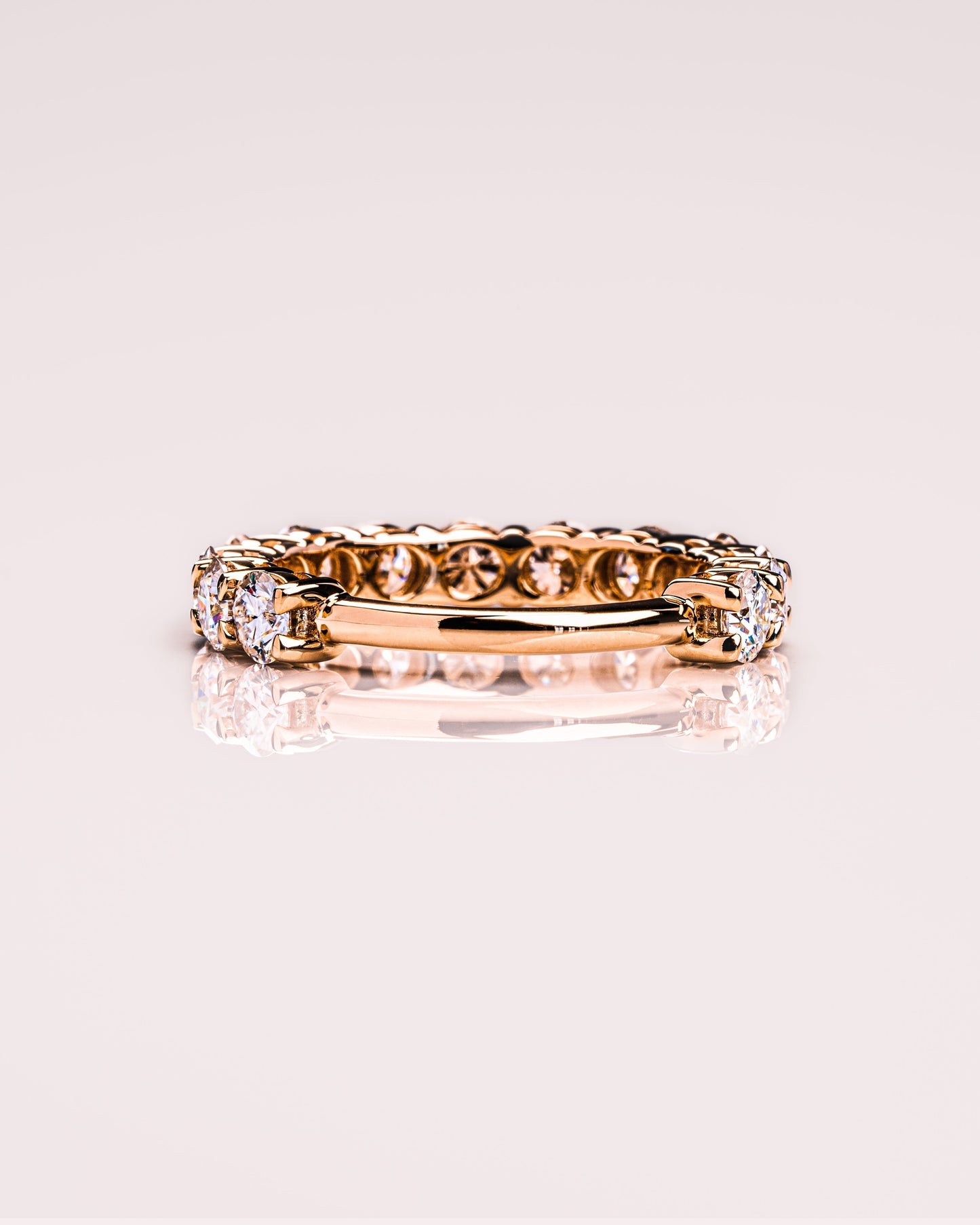 2.4 CT Round Half Eternity Lab Grown Diamond Wedding Band