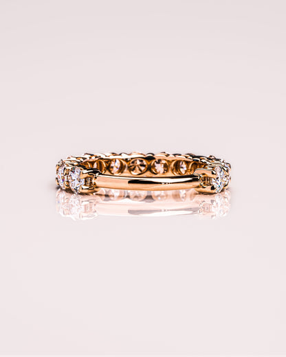 2.4 CT Round Half Eternity Lab Grown Diamond Wedding Band