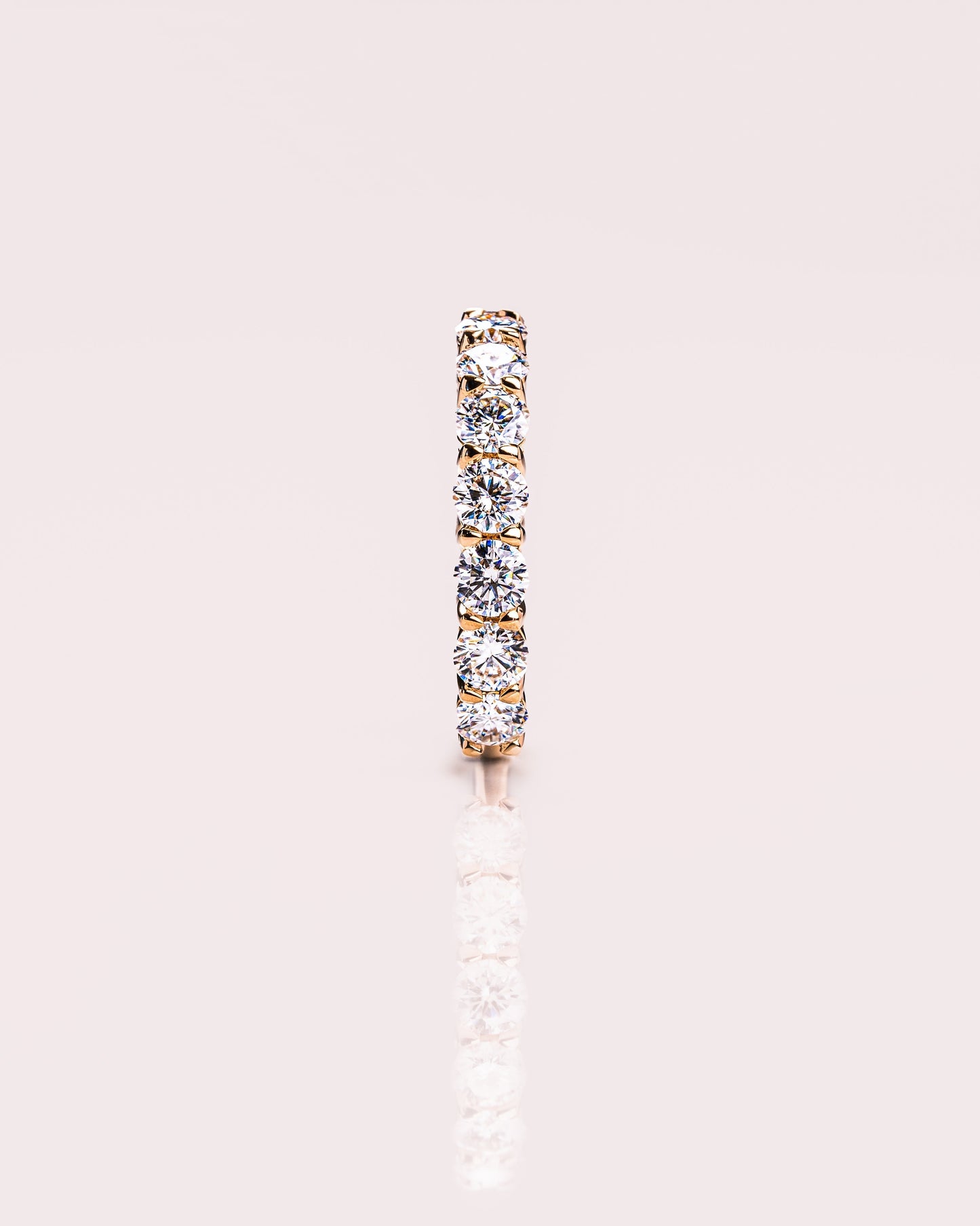 2.4 CT Round Half Eternity Lab Grown Diamond Wedding Band